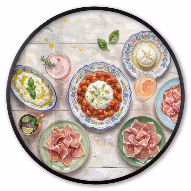 Ronde fotolijst - Eten - Tafel - Divers - Modern — 1