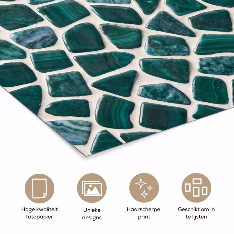 Poster - Textuur - Steen - Groen - Abstract - Patroon — 5