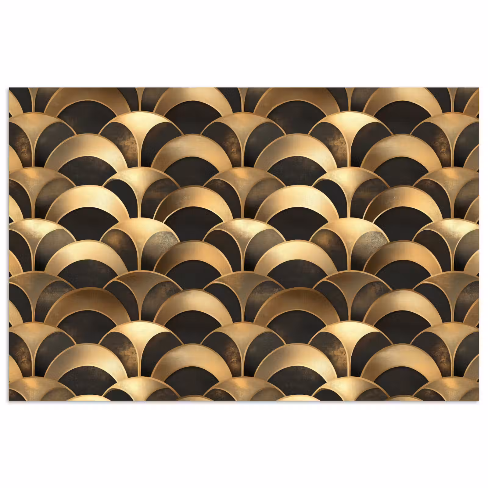 Poster - Schubben - Structuur - Goud — 1