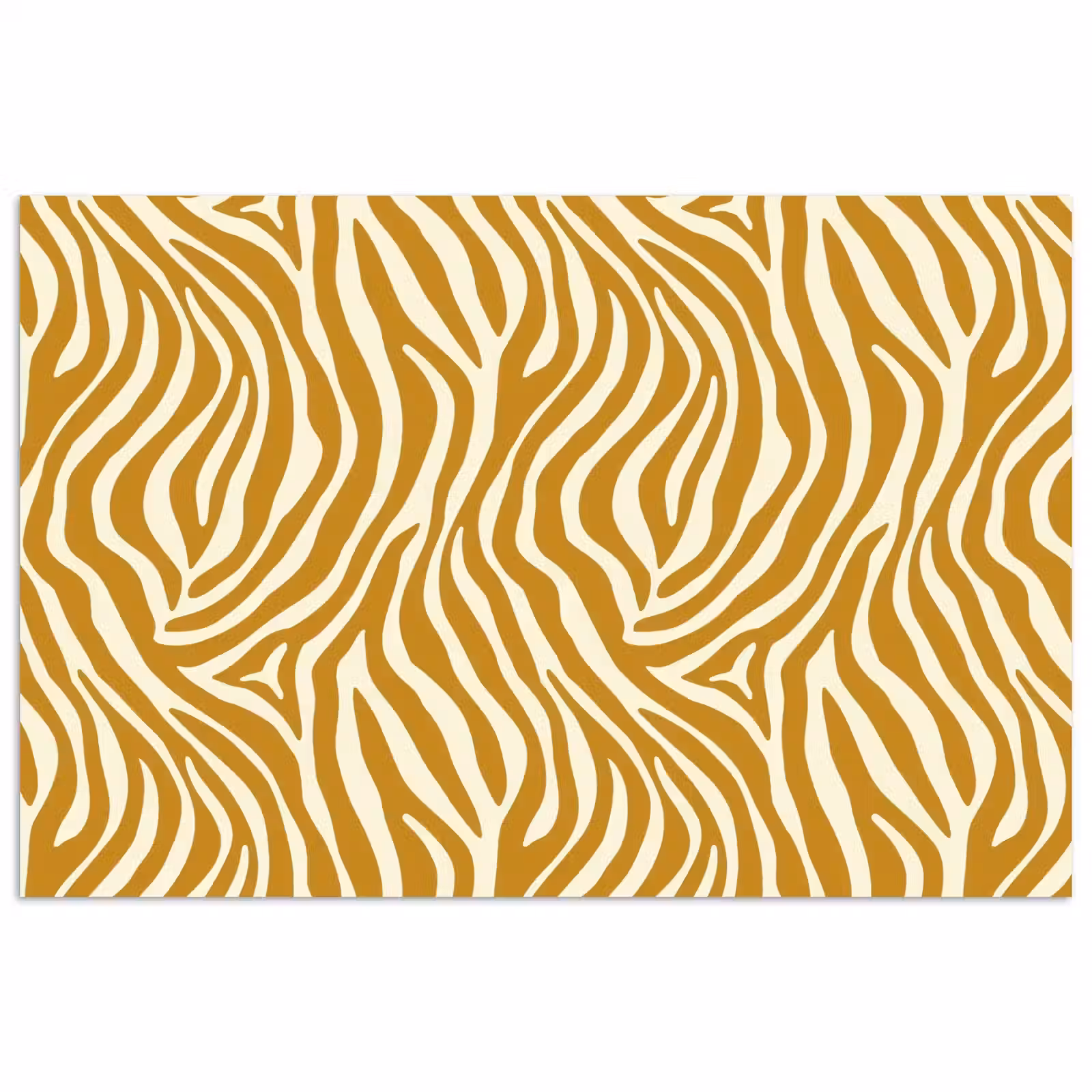 Poster - Zebra - Klassiek - Oker - Geel — 1