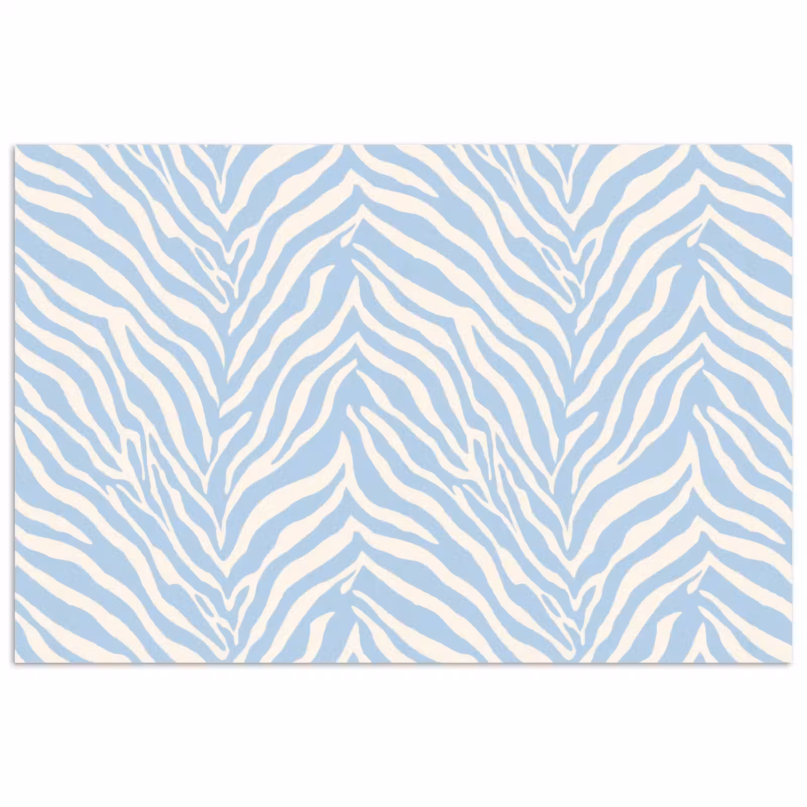 Poster - Zebra - Motief - Blauw - Wit — 1
