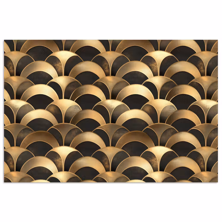 Poster - Schubben - Structuur - Goud — 1