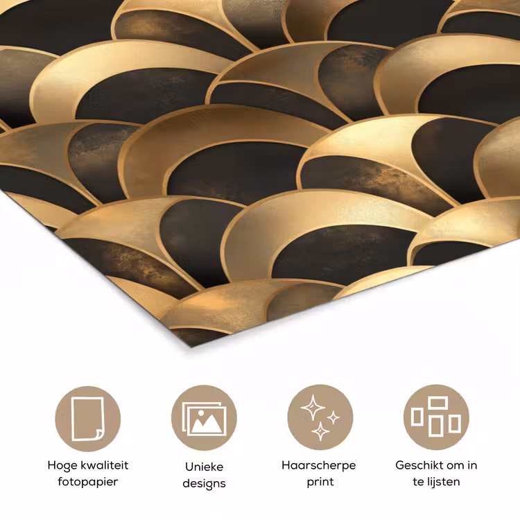 Poster - Schubben - Structuur - Goud — 5