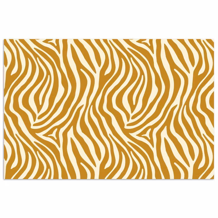 Poster - Zebra - Klassiek - Oker - Geel — 1