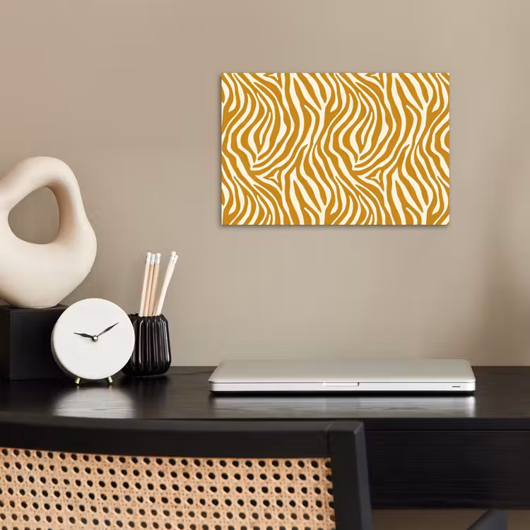 Poster - Zebra - Klassiek - Oker - Geel — 2
