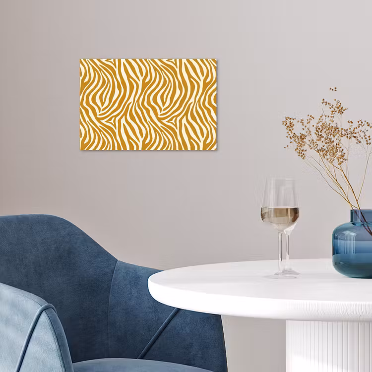 Poster - Zebra - Klassiek - Oker - Geel — 4