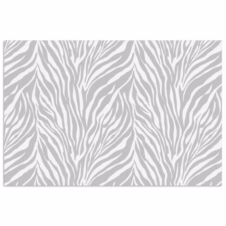 Poster - Zebra - Motief - Grijs — 1