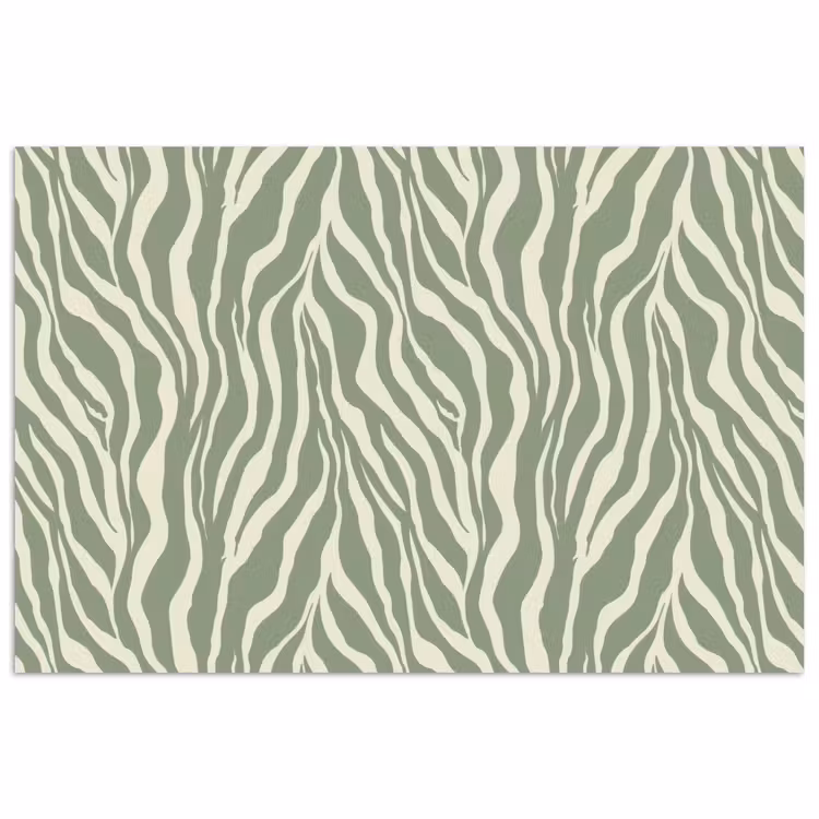 Poster - Zebra - Motief - Groen — 1