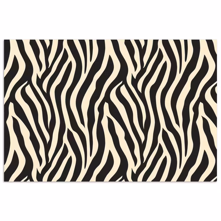 Poster - Zebra - Print - Klassiek - Zwart — 1