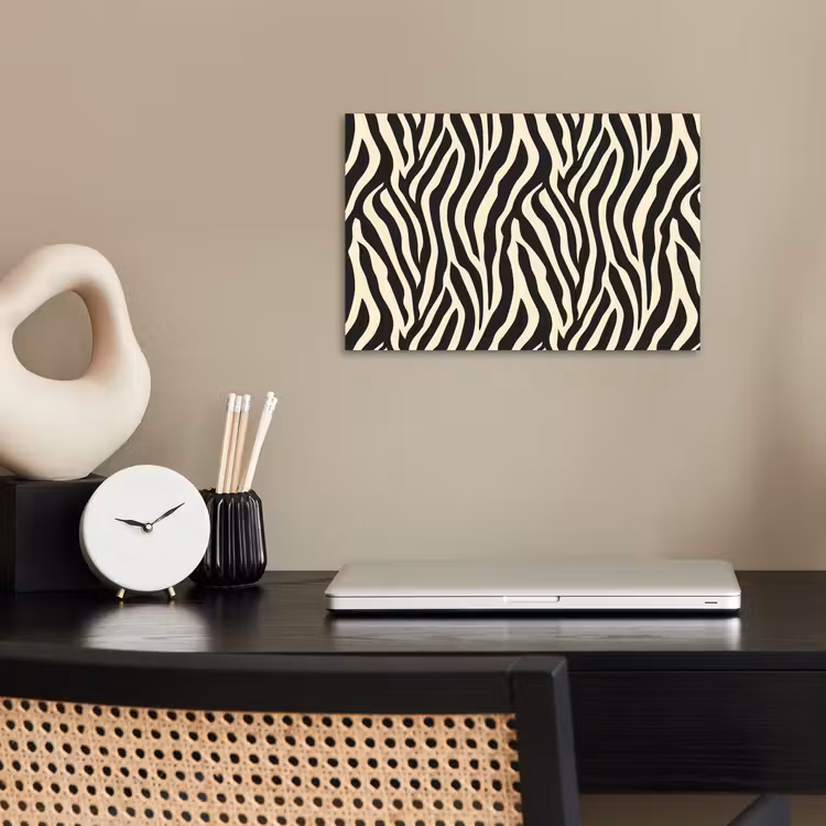 Poster - Zebra - Print - Klassiek - Zwart — 2