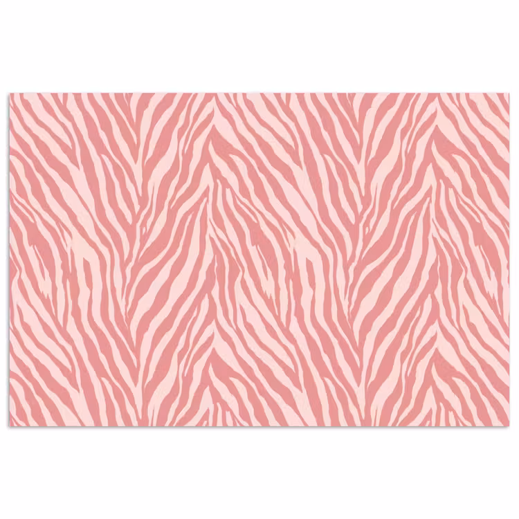Poster - Zebra - Print - Roze — 1
