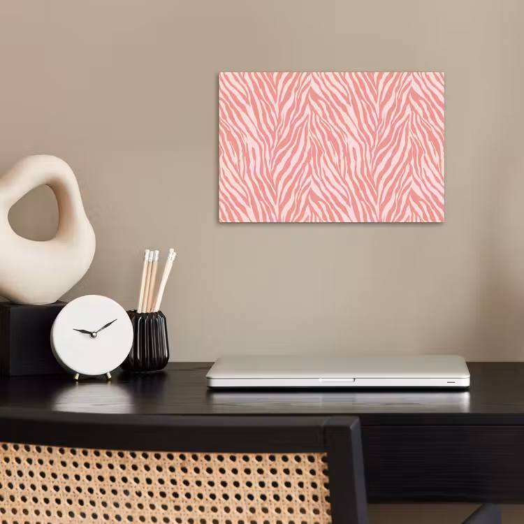 Poster - Zebra - Print - Roze — 2