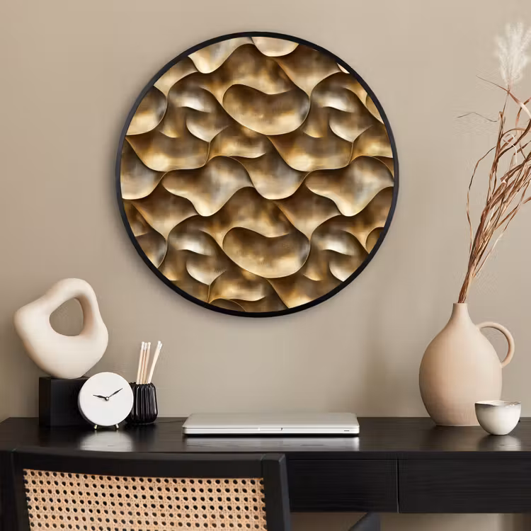 Ronde fotolijst - Abstract - Antiek - Goud — 2