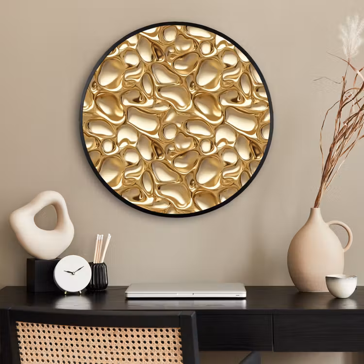 Ronde fotolijst - Abstract - Modern - Goud — 2