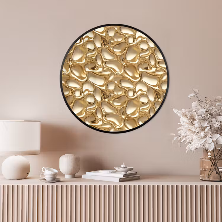 Ronde fotolijst - Abstract - Modern - Goud — 4