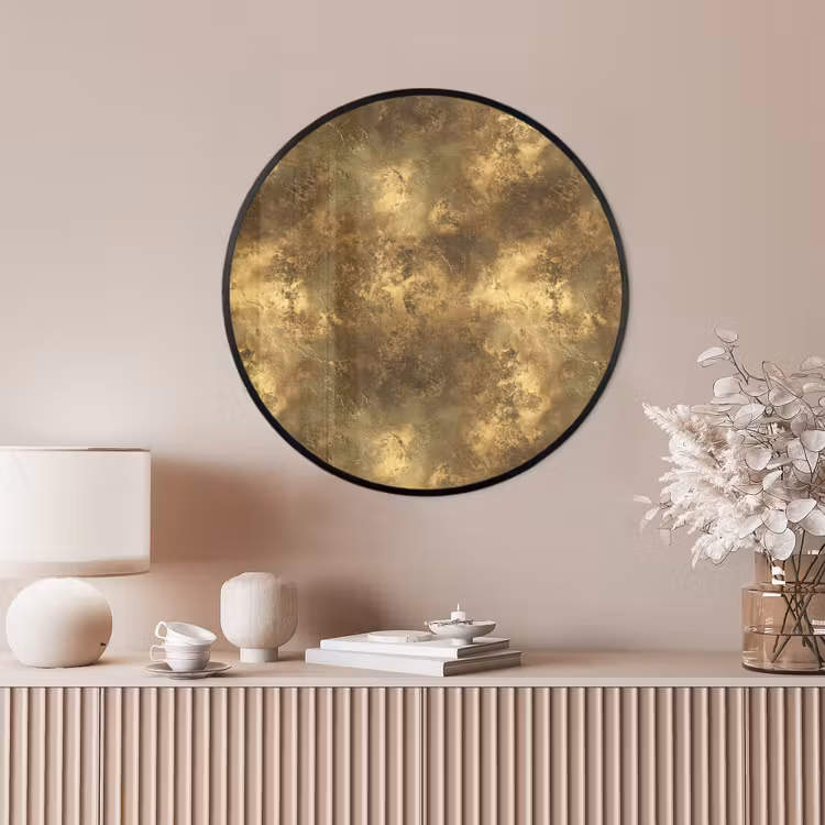Ronde fotolijst - Antiek - Metaallook - Goud — 4