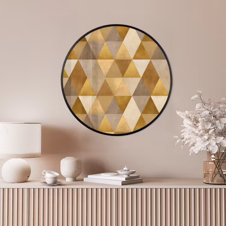 Ronde fotolijst - Geometrisch - Driehoek - Goud — 4