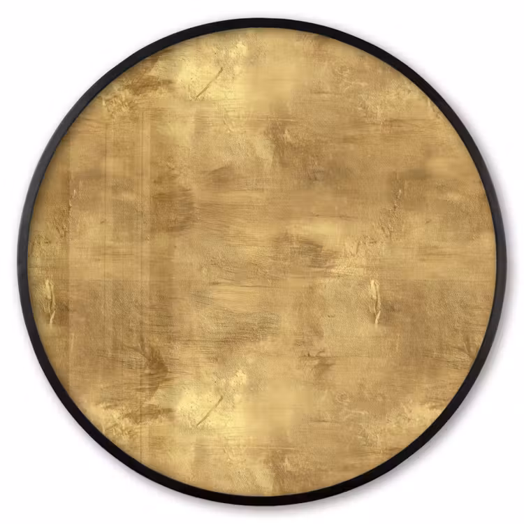 Ronde fotolijst - Industrieel - Textuur - Goud — 1