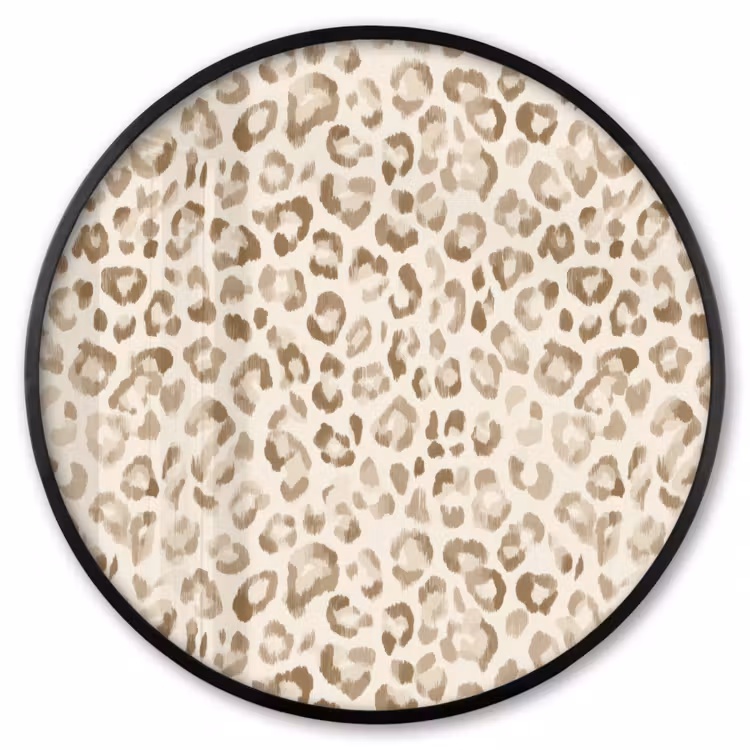 Ronde fotolijst - Luipaard - Klassiek - Beige — 1