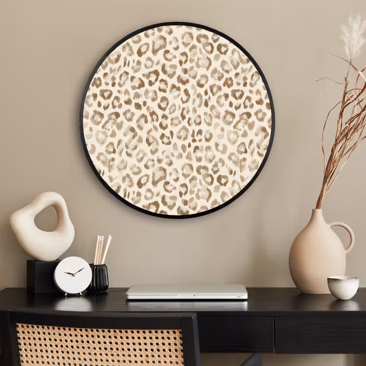 Ronde fotolijst - Luipaard - Klassiek - Beige — 2