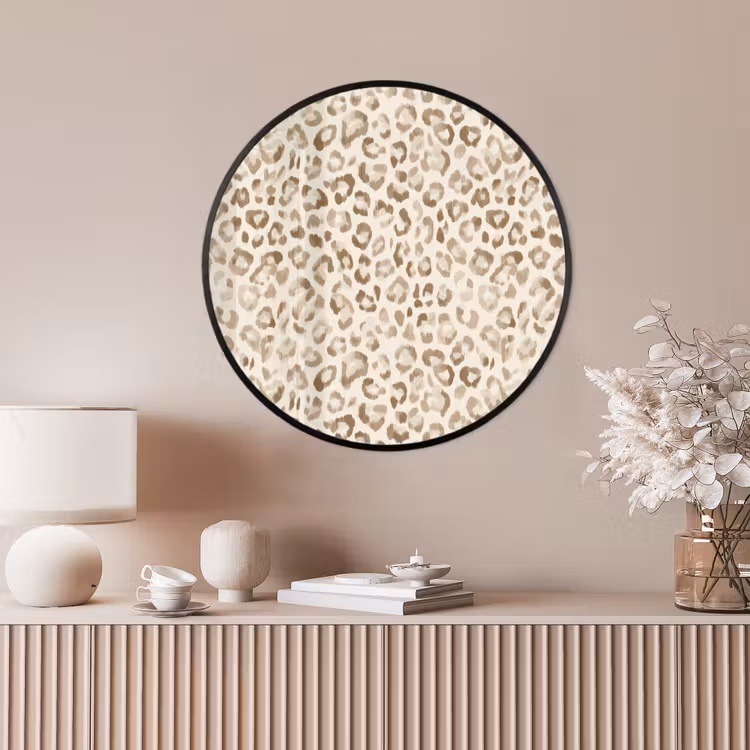 Ronde fotolijst - Luipaard - Klassiek - Beige — 4