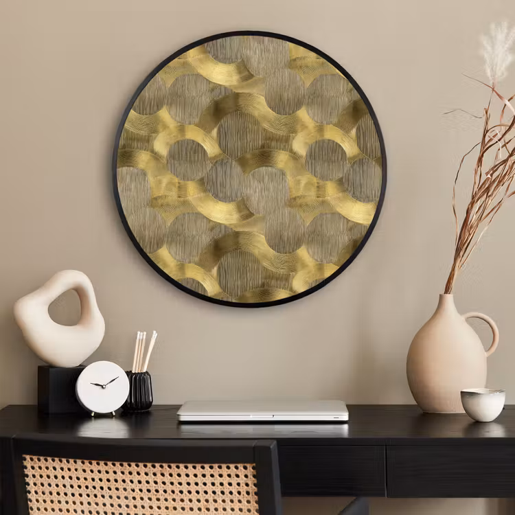 Ronde fotolijst - Modern - Geometrisch - Goud — 2