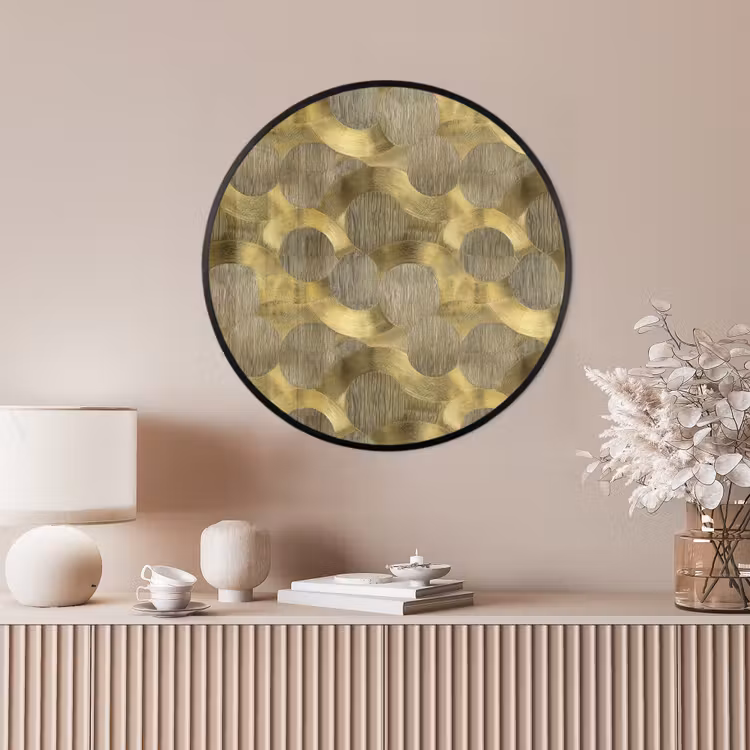 Ronde fotolijst - Modern - Geometrisch - Goud — 4