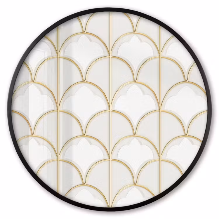Ronde fotolijst - Mozaïek - Bogen - Goud — 1