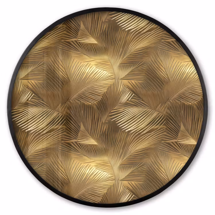 Ronde fotolijst - Palm - Waaier - Goud — 1