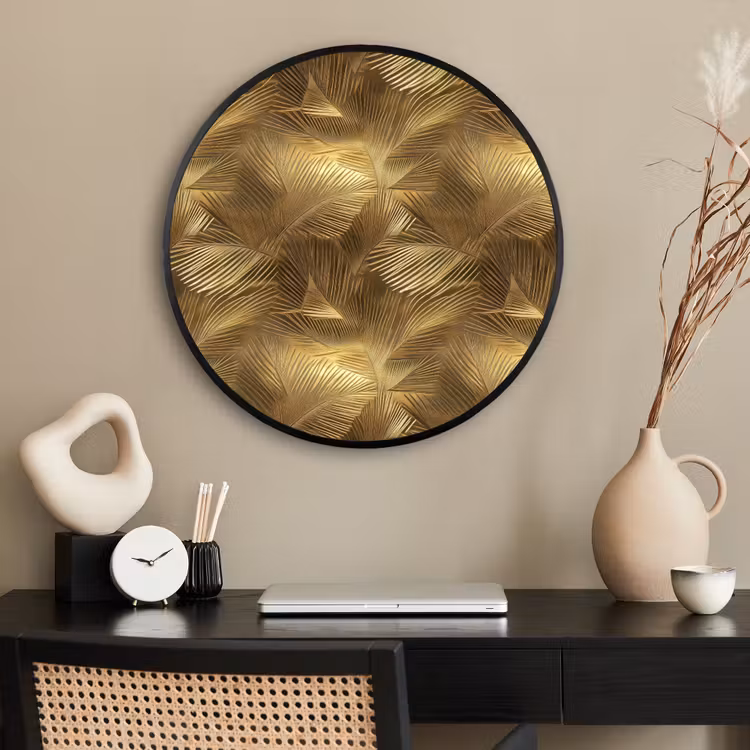 Ronde fotolijst - Palm - Waaier - Goud — 2