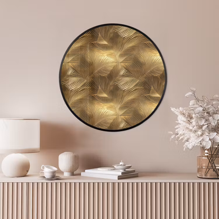 Ronde fotolijst - Palm - Waaier - Goud — 4