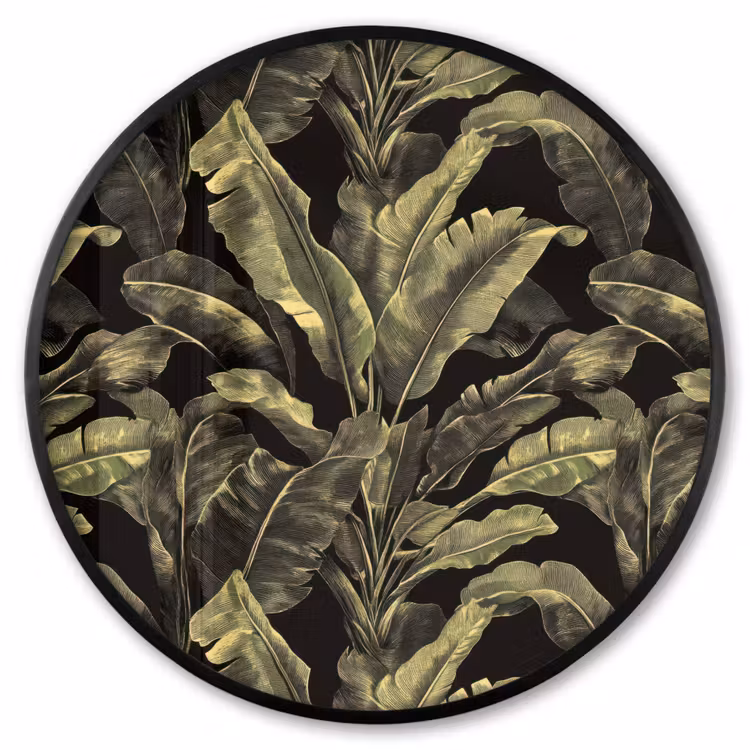 Ronde fotolijst - Botanisch - Bladeren - Groen — 1