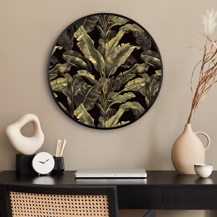 Ronde fotolijst - Botanisch - Bladeren - Groen — 2