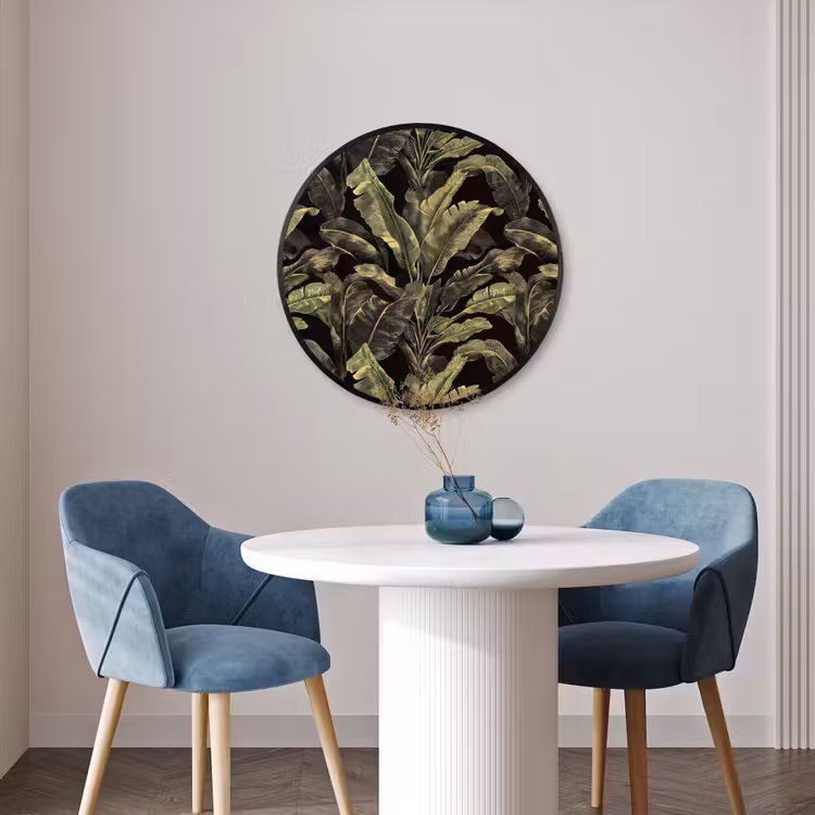 Ronde fotolijst - Botanisch - Bladeren - Groen — 3