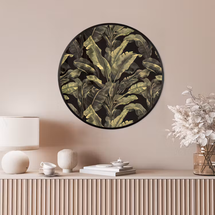 Ronde fotolijst - Botanisch - Bladeren - Groen — 4