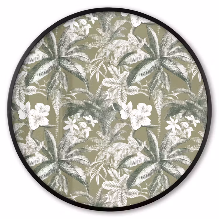 Ronde fotolijst - Botanisch - Bloemen - Groen — 1