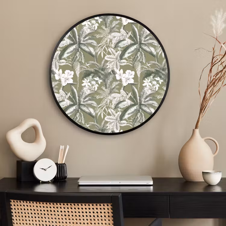 Ronde fotolijst - Botanisch - Bloemen - Groen — 2