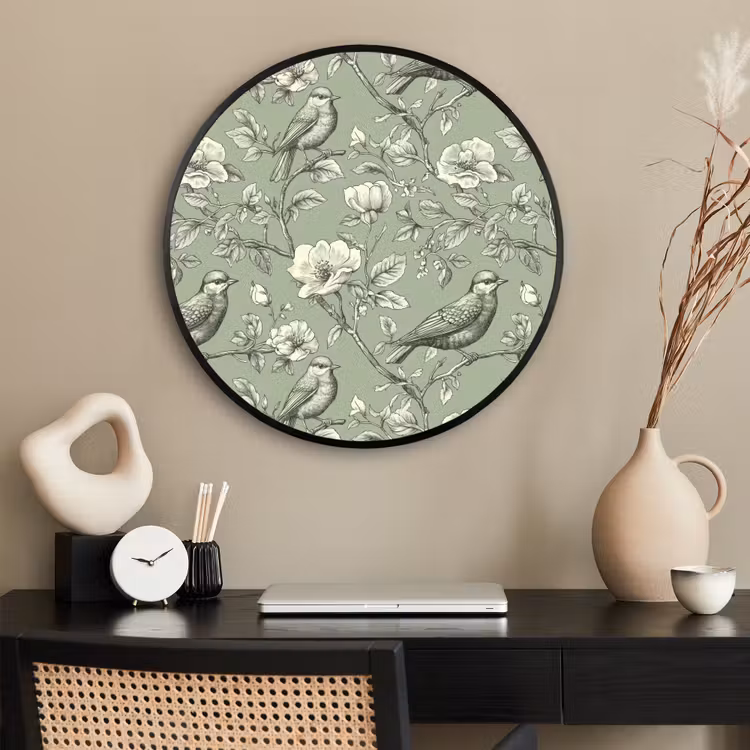 Ronde fotolijst - Klassiek - Botanisch - Groen — 2