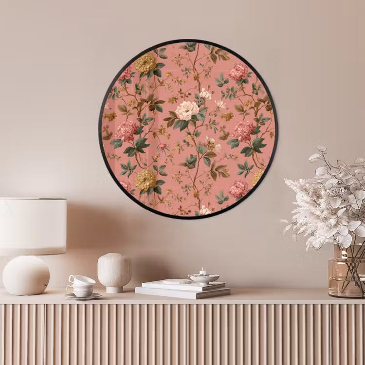 Ronde fotolijst - Klassiek - Botanisch - Roze — 4
