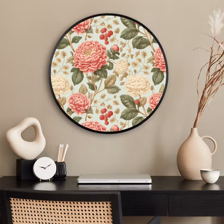 Ronde fotolijst - Klassiek - Botanisch - Veelkleurig — 2