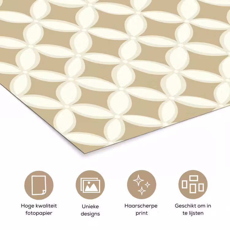 Poster - Symmetrisch - Motief - Beige — 5