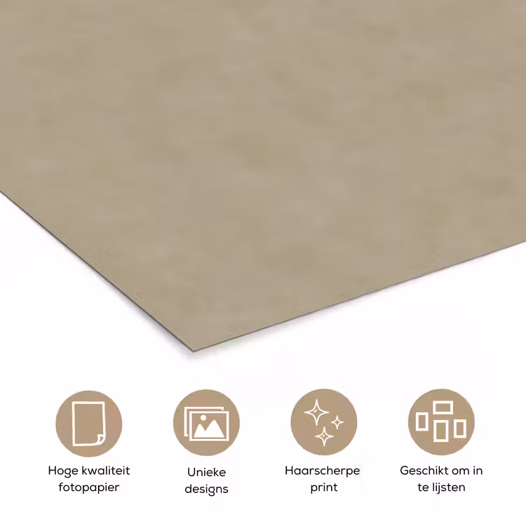 Poster - Taupekleur - Gewolkt textuur - Natuurlijk — 5