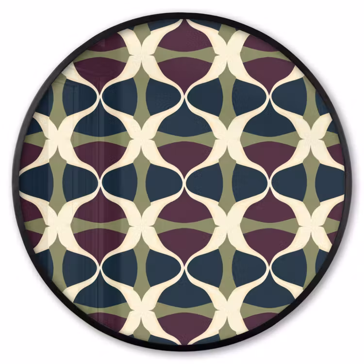 Ronde fotolijst - Abstract - Retro - Kleurrijk — 1