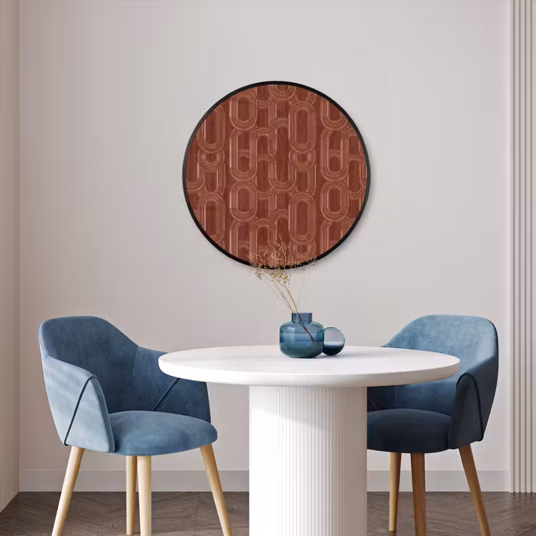 Ronde fotolijst - Abstract - Textuur - Bruin — 3
