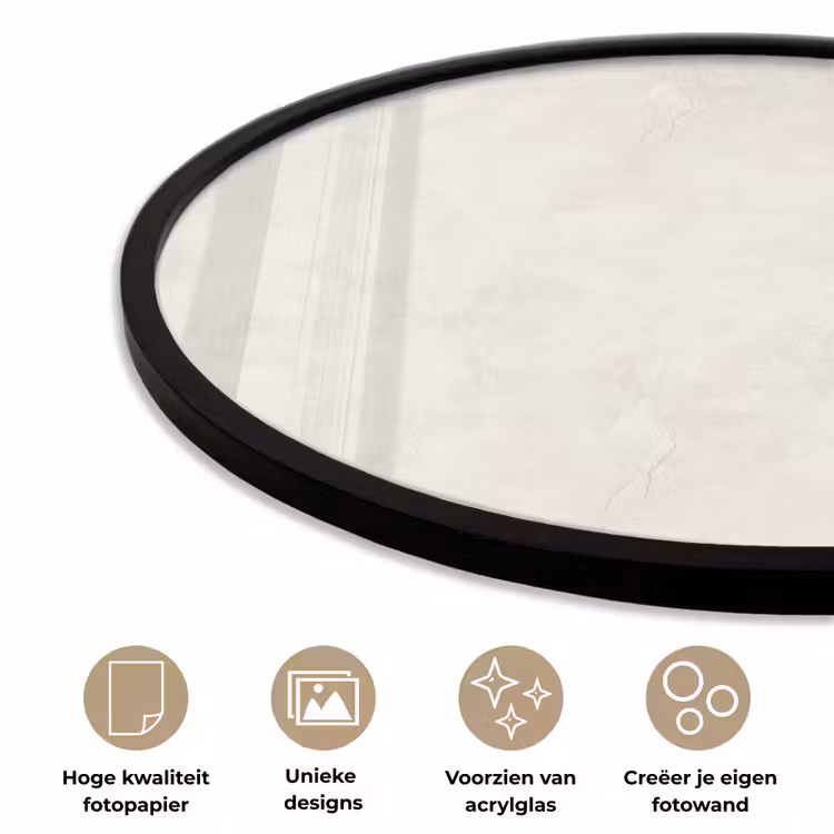 Ronde fotolijst - Crème - Egaal - Beton — 5