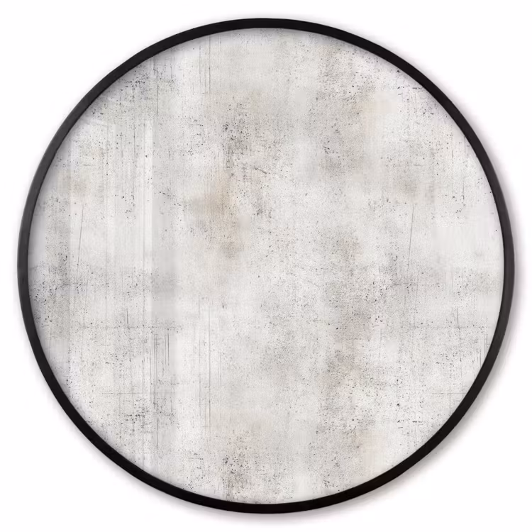 Ronde fotolijst - Grijs - Beton - Verweerd — 1