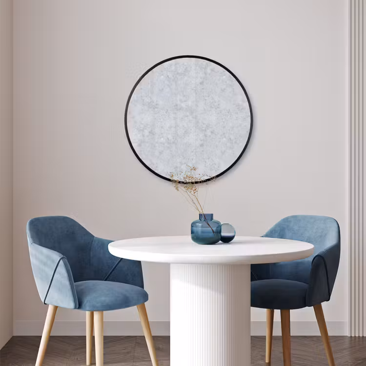 Ronde fotolijst - Grijs - Terrazzo-effect - Beton — 3