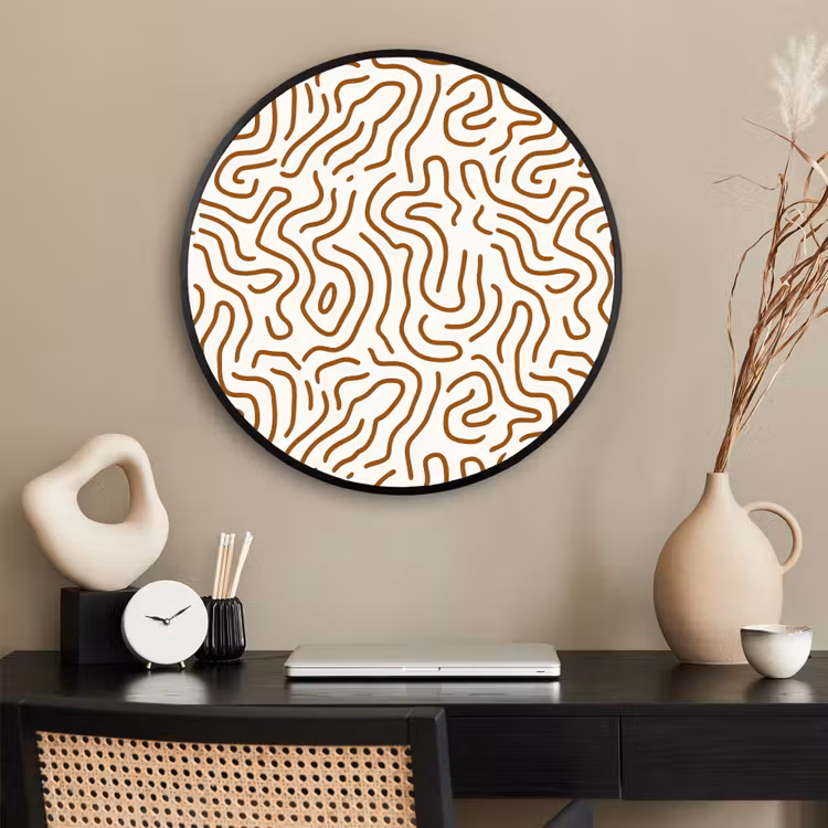Ronde fotolijst - Minimalistisch - Patroon - Terracotta — 2