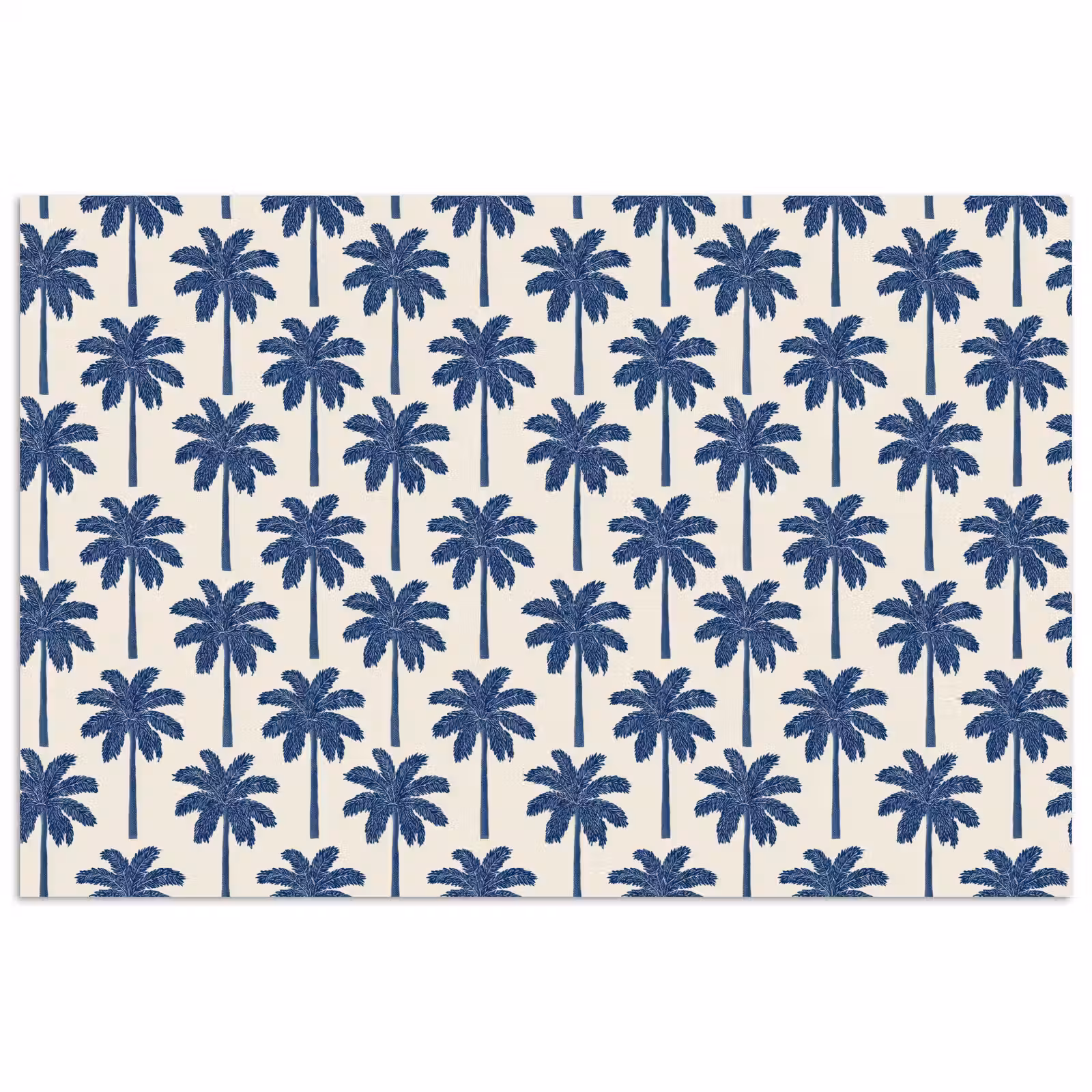 Poster - Symmetrisch - Palm - Blauw — 1