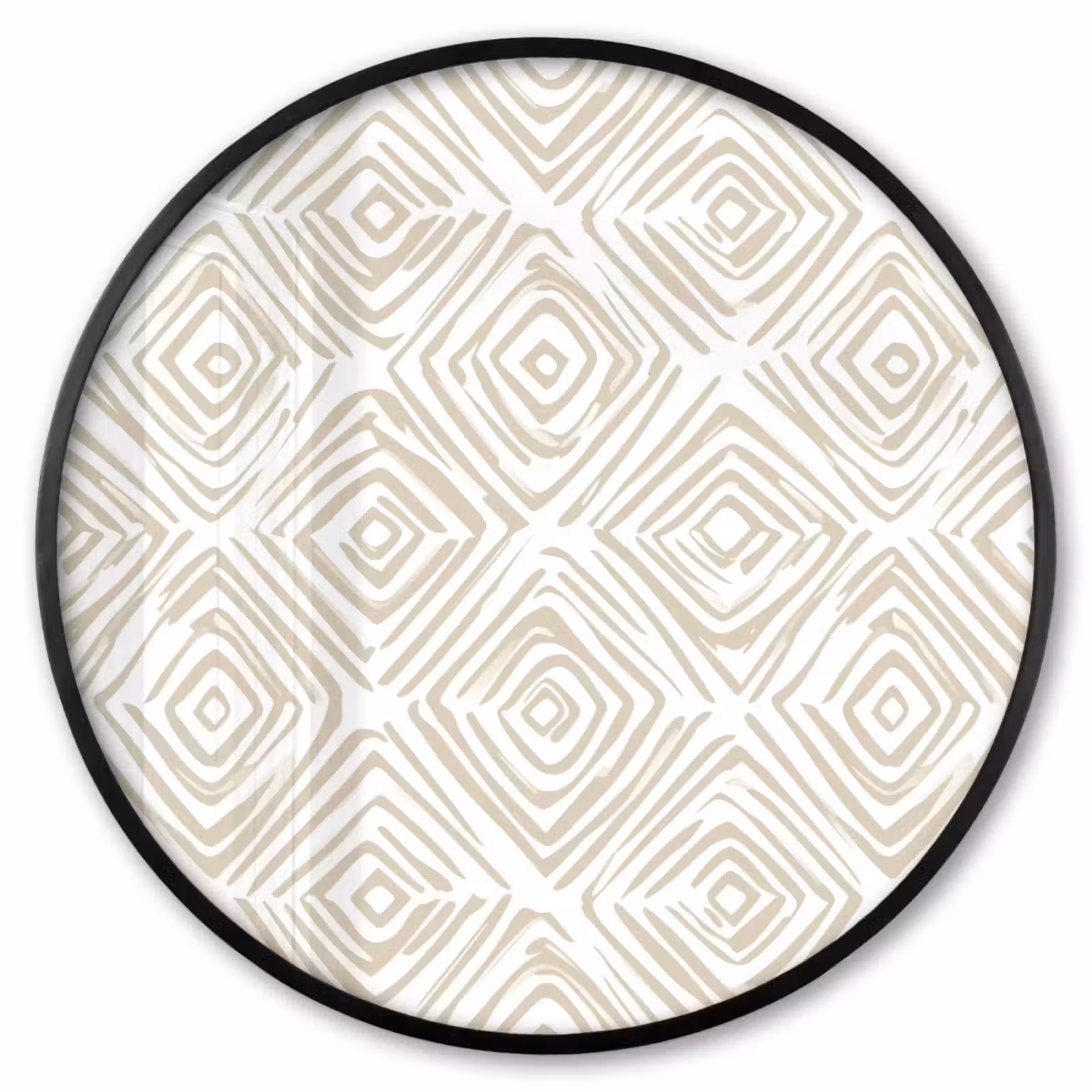 Ronde fotolijst - Abstract - Ruit - Beige — 1